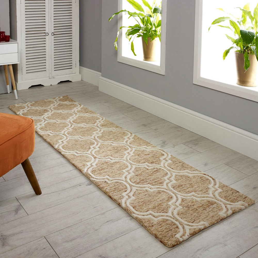 Medina Hallway Runners in Terracotta buy online from the rug seller uk