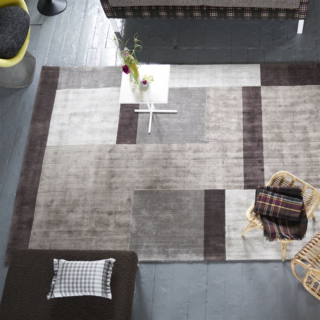 Odhani Geometric Rug By Designers Guild In Natural