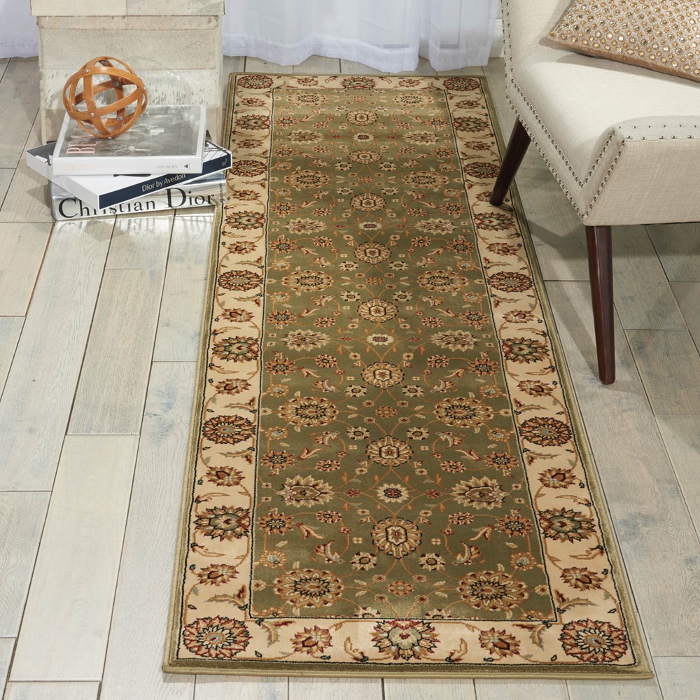 Persian Crown Hallway Runners PC002 Green buy online from the rug seller uk