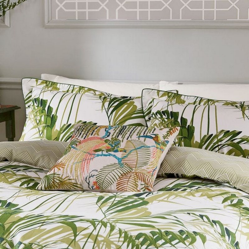 Palm House Designer Bedding And Pillowcase By Sanderson In Green Buy 