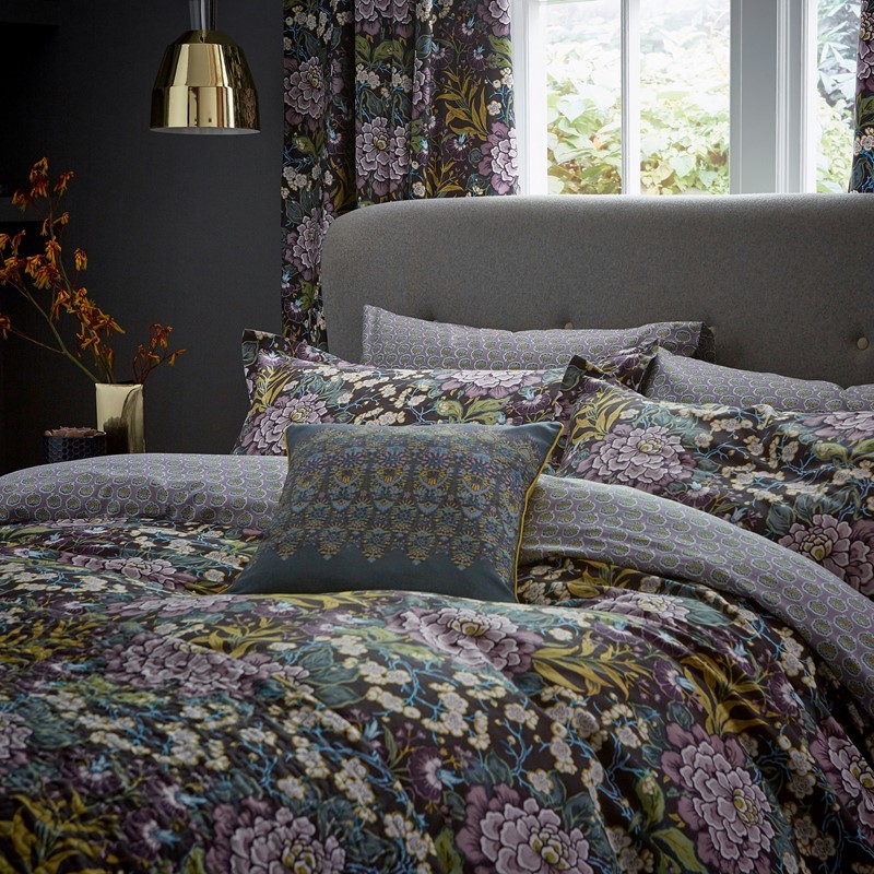 Peony Trail Bedding and Pillowcase By V&A in Midnight buy online from ...