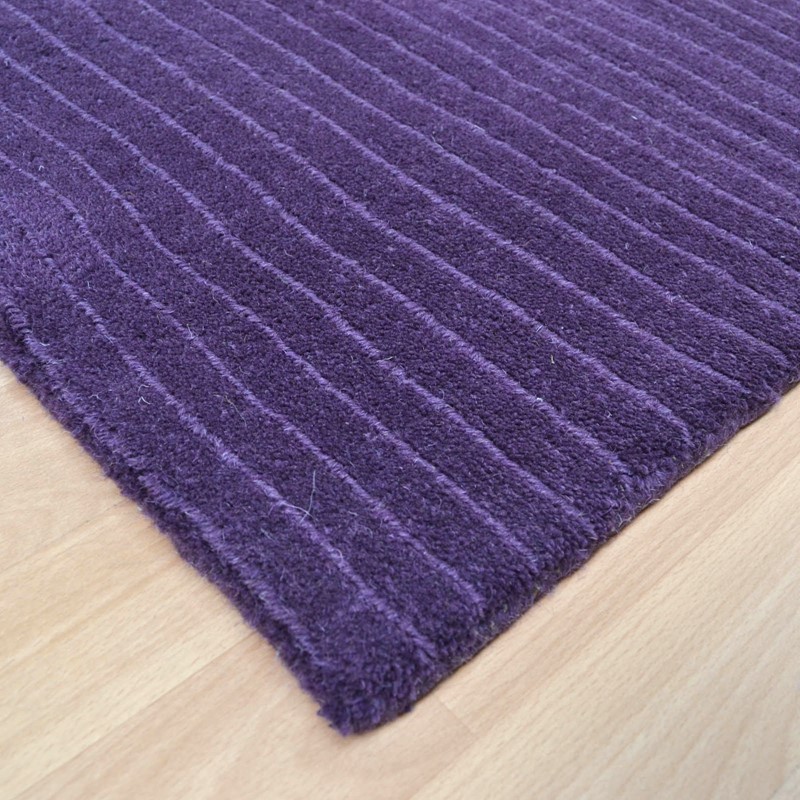 Pinstripe Rugs EN05 in Purple buy online from the rug seller uk