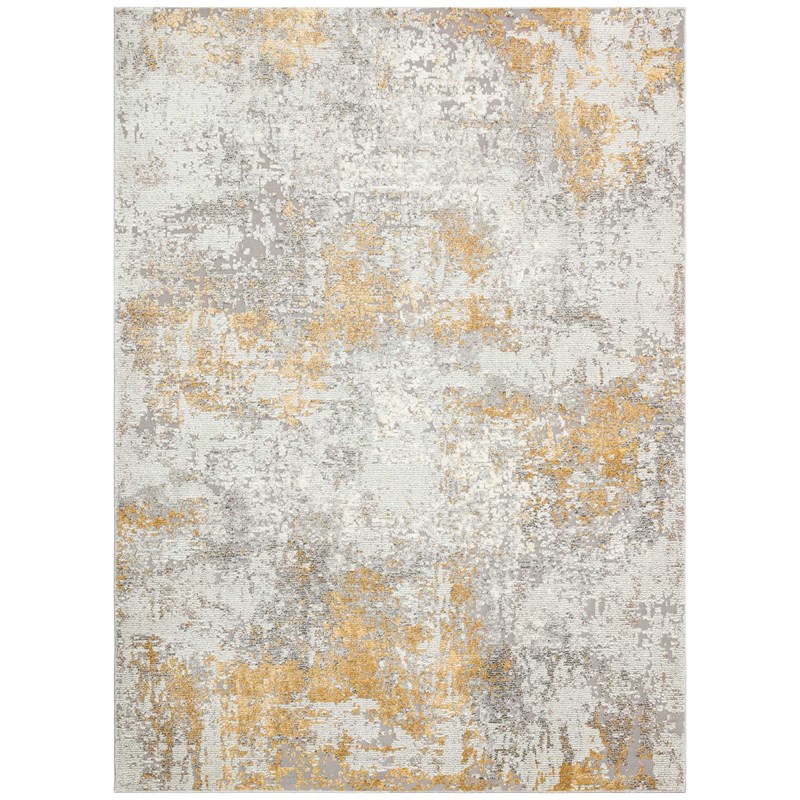 Rossa Abstract Rug By Concept Loom ROS03 in Silver Gold buy online from ...