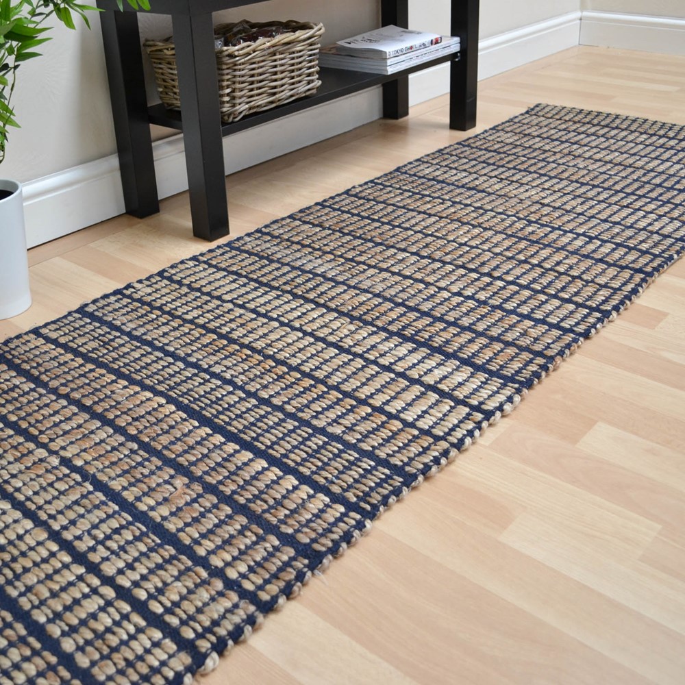 Ranger Hallway Runners in Indigo buy online from the rug seller uk