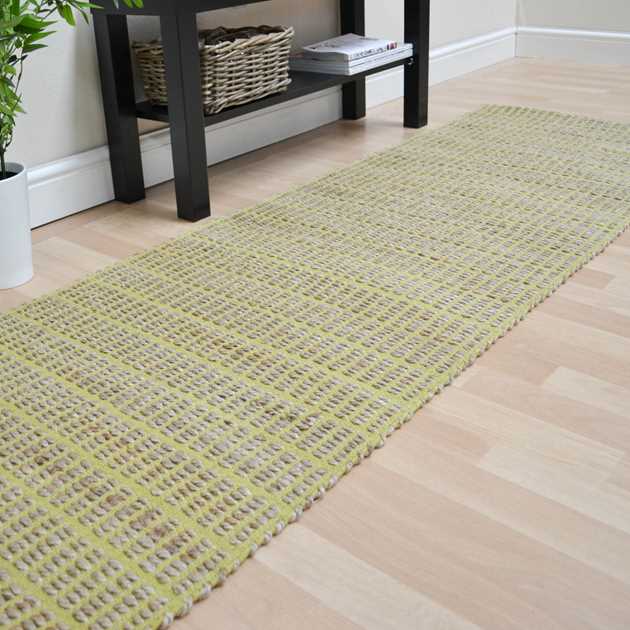 Ranger Hallway Runners in Lime - Free UK Delivery - The Rug Seller