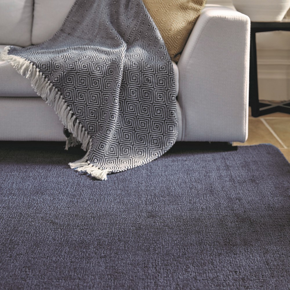 Reef Plain Dye Eco Rugs in Navy