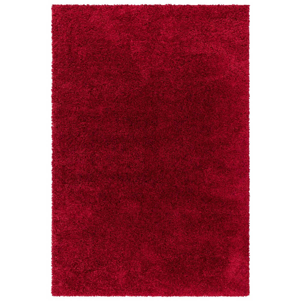 Ritchie Soft Plain Shaggy Rugs in Red