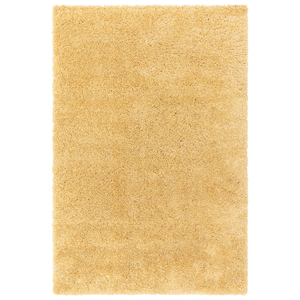 Ritchie Soft Plain Shaggy Rugs in Yellow