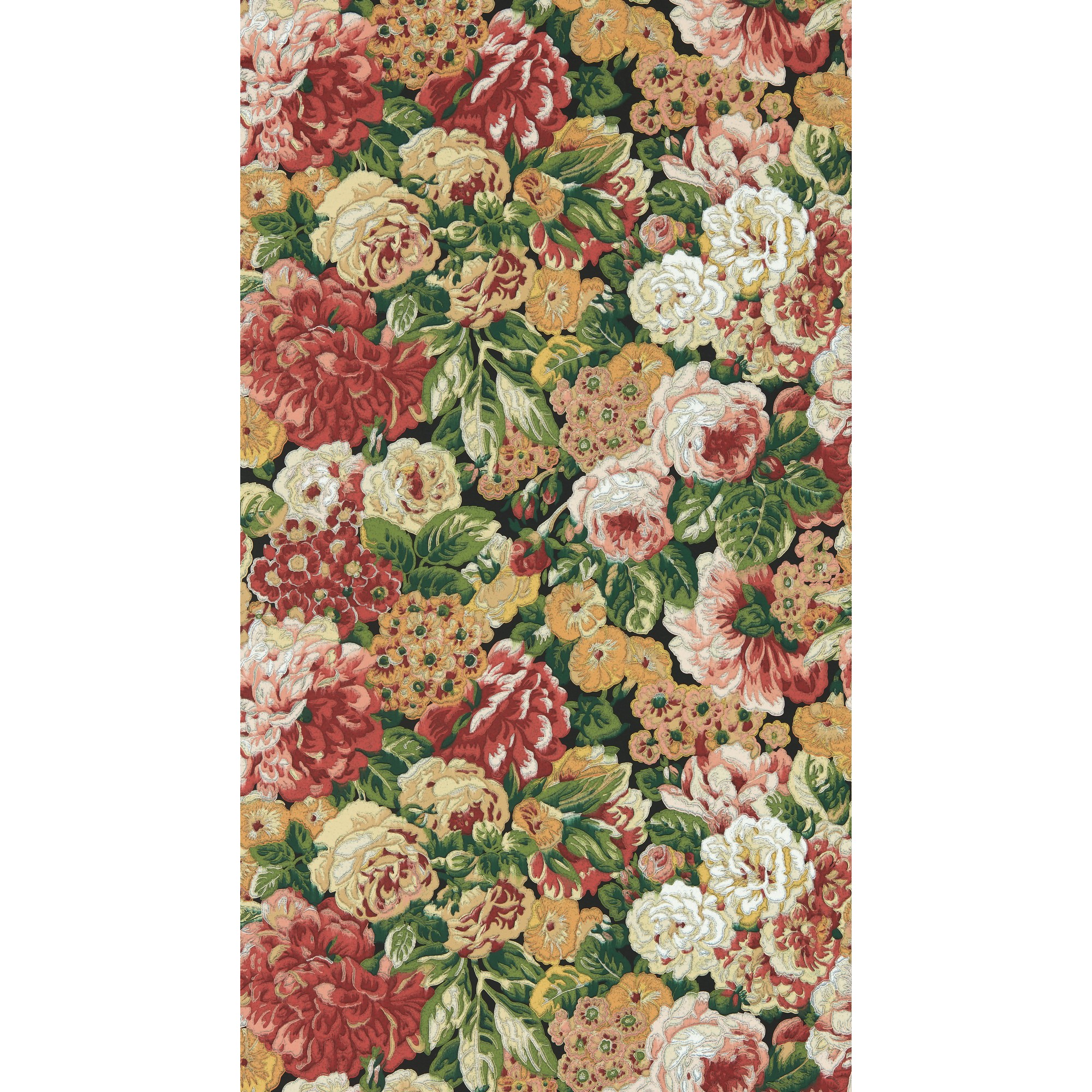 Rose And Peony Wallpaper 217029 by Sanderson in Blue Clay Carmen buy ...