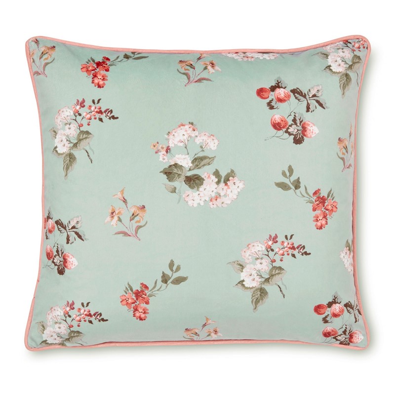 Rosemore Floral Cushion by Laura Ashley in Sage Green buy online from ...