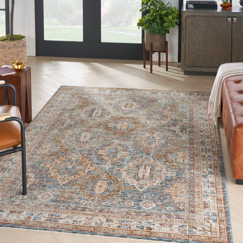 Sahar SHR01 Traditional Persian Rugs by Nourison in Blue