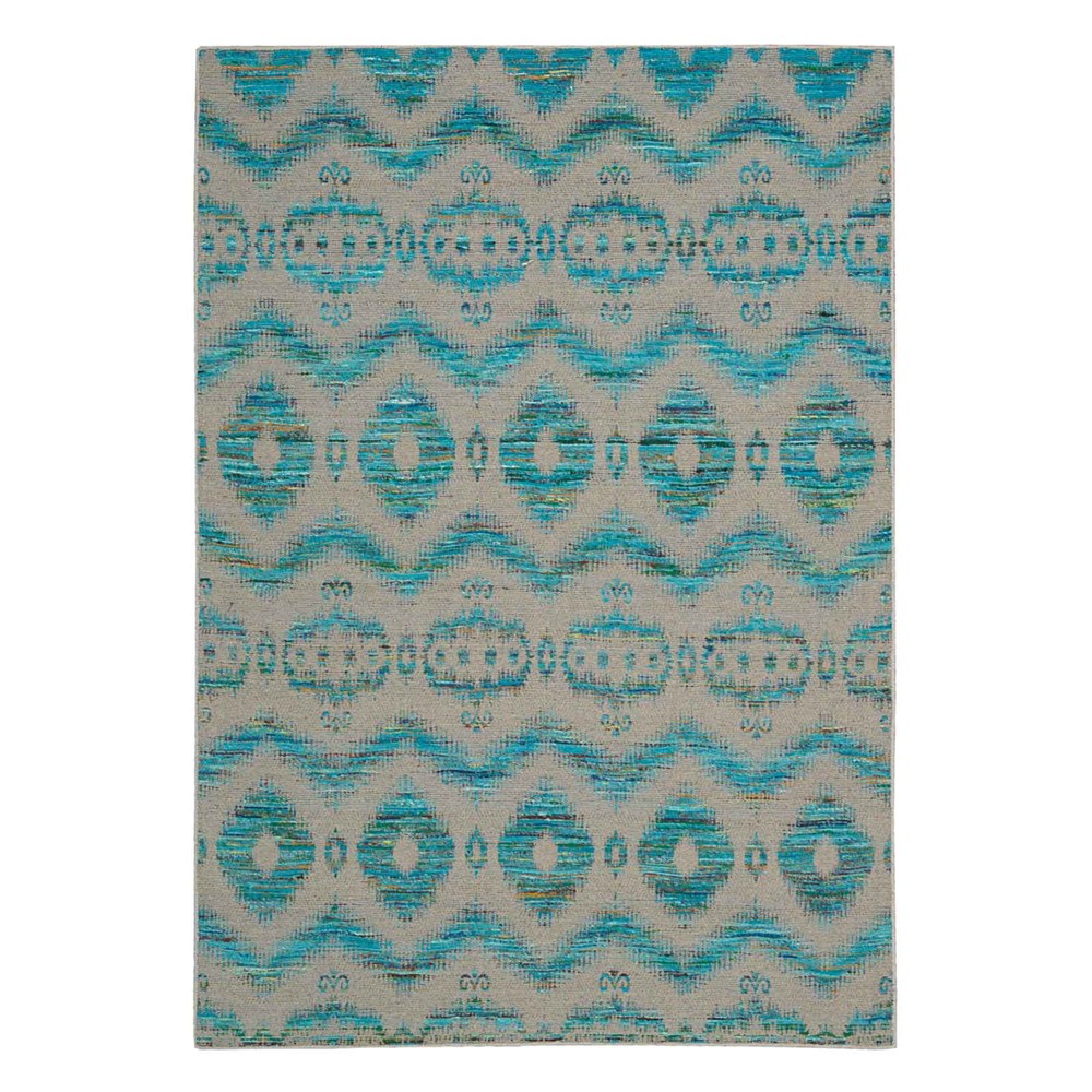 Spectrum Rugs SPE01 in Turquoise and Grey