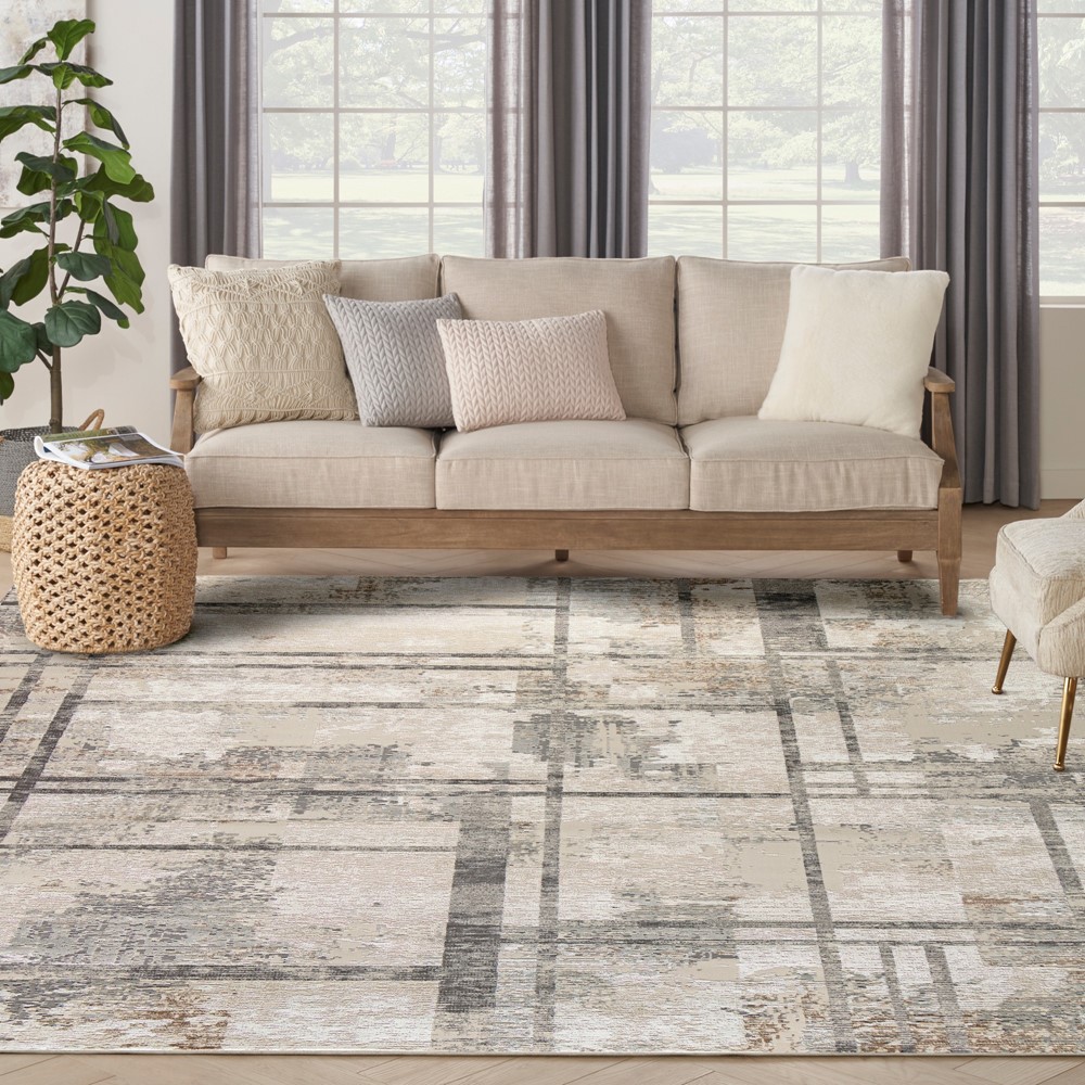 Sustainable Trend SUT02 Abstract Rugs by Nourison in Ivory Multi