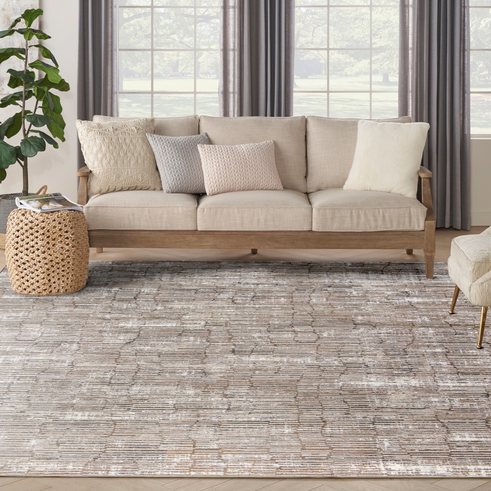 Sustainable Trend SUT06 Abstract Rugs by Nourison in Ivory Mocha