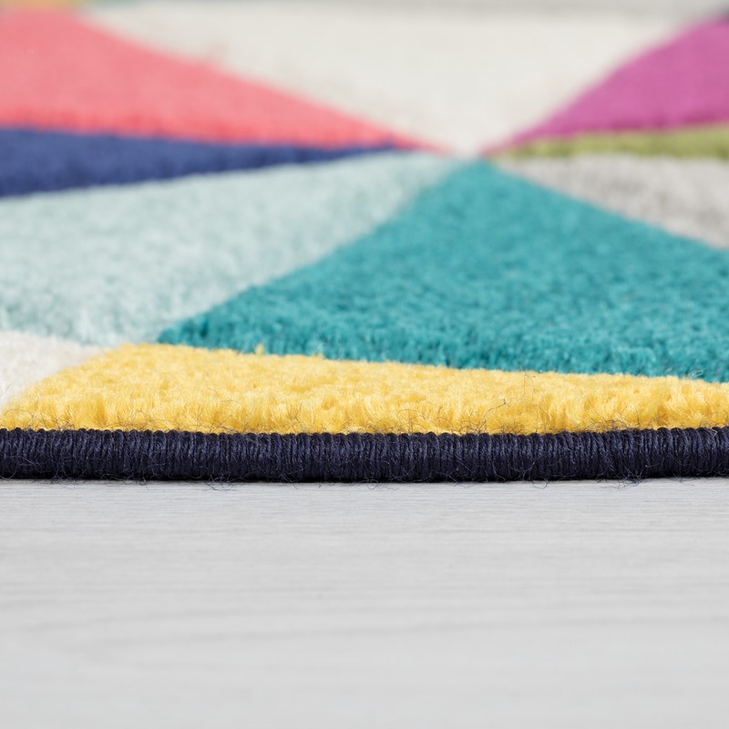 Spectrum Samba Round Circle Multicoloured Rainbow Rugs buy online from ...