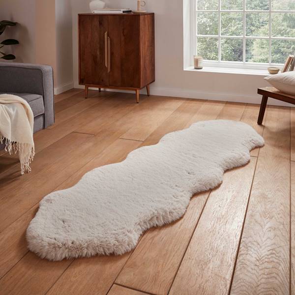 SOPHIE Faux Fur Area Rug (120 x 180 cm) - White, Rugs, Home Decor