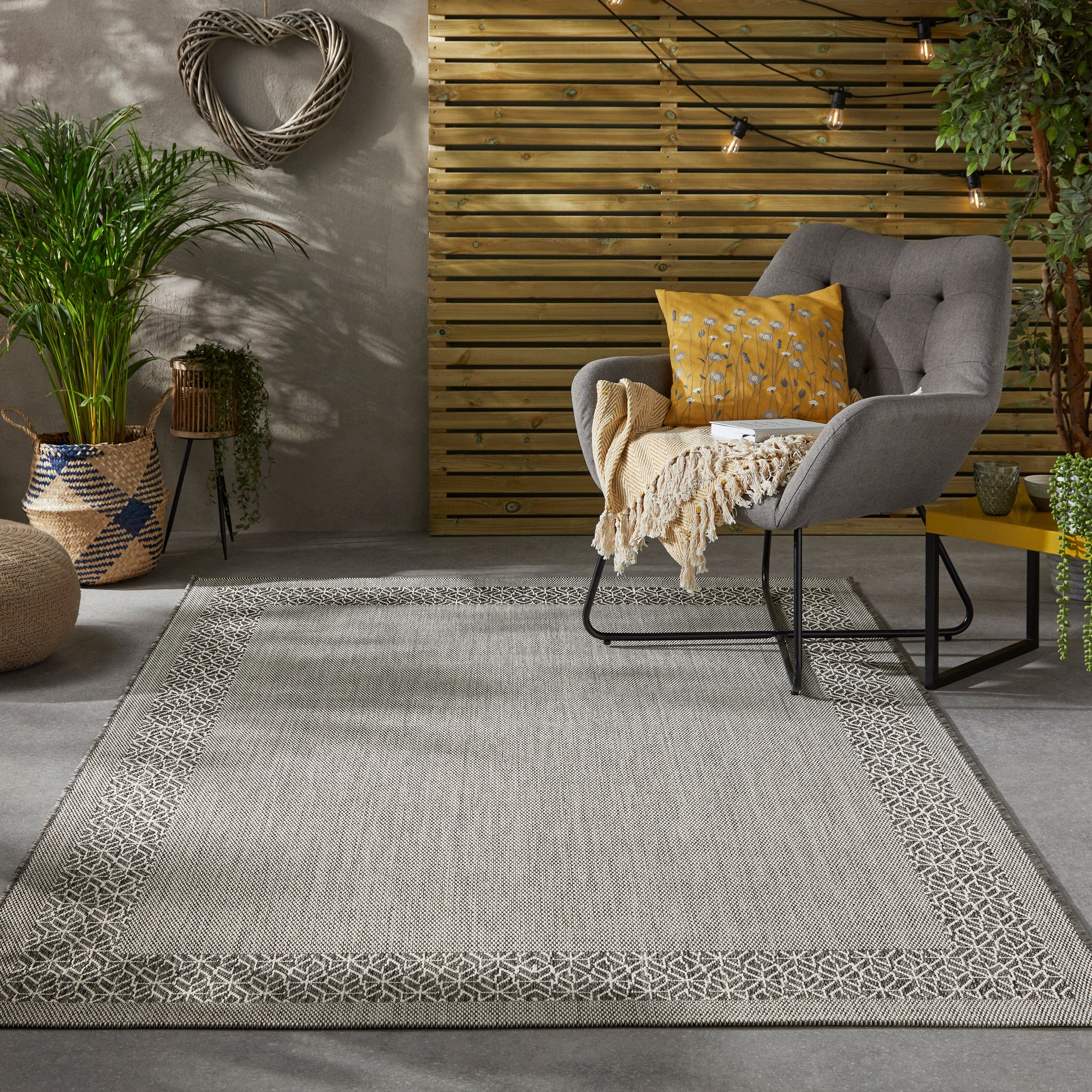 Concept Looms Terrazzo Trz01 Indoor Outdoor Rugs In Grey