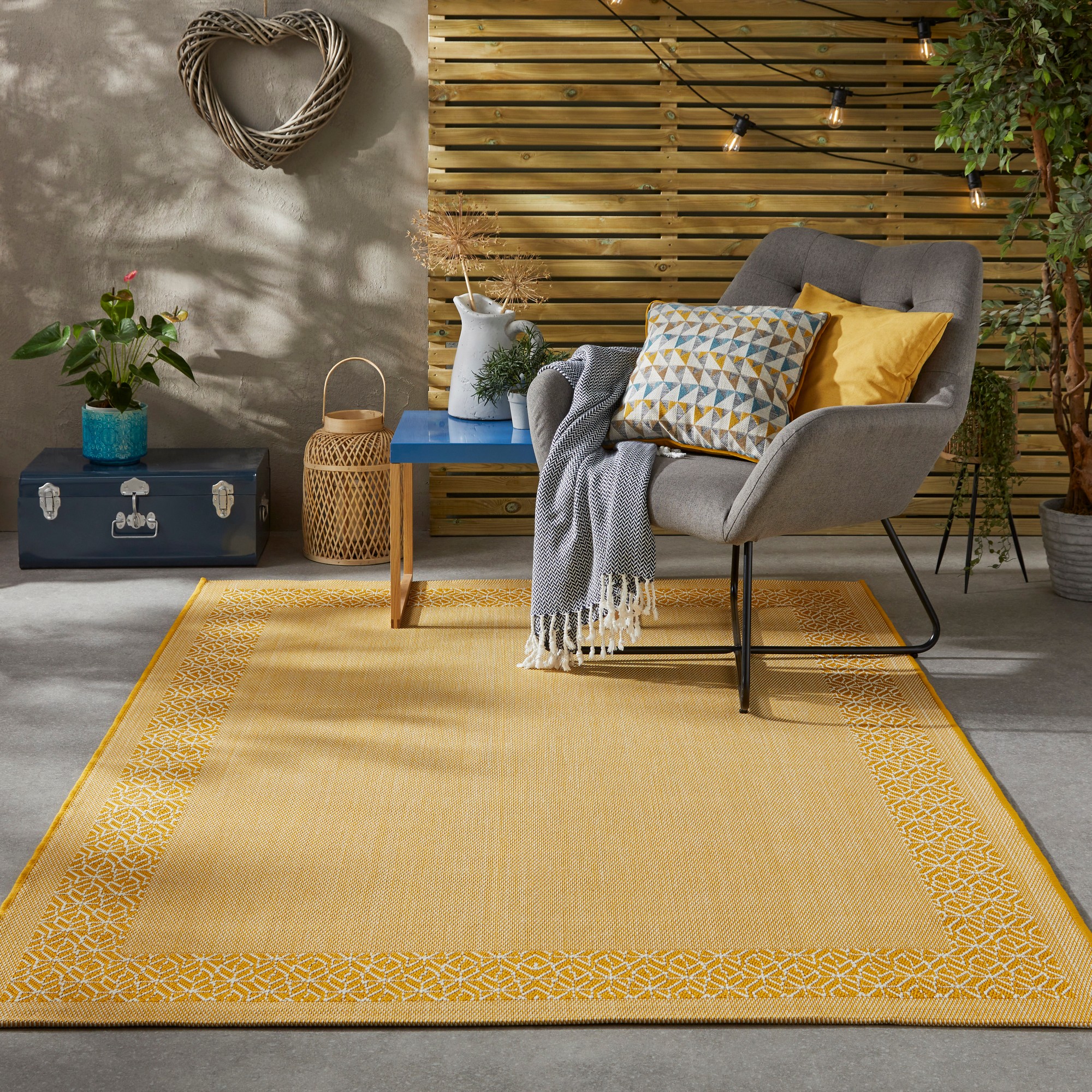 Concept Looms Terrazzo Trz01 Indoor Outdoor Rugs In Yellow