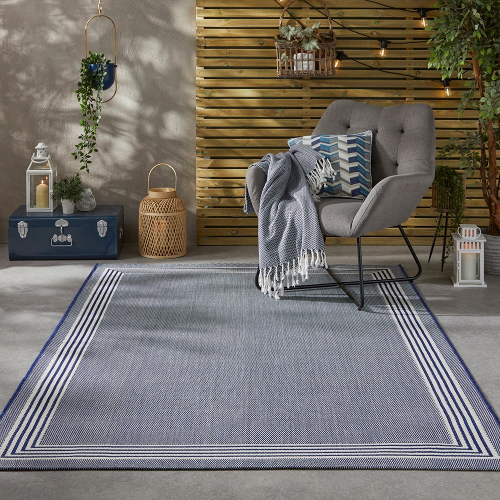 Concept Looms Terrazzo TRZ02 Indoor Outdoor Rugs in Blue