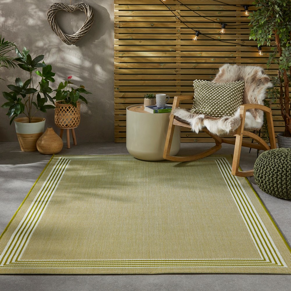 Concept Looms Terrazzo TRZ02 Indoor Outdoor Rugs in Green