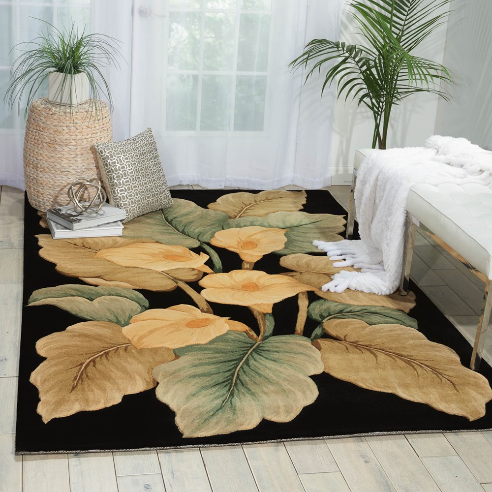 Nourison Tropics Rugs TS08 Black