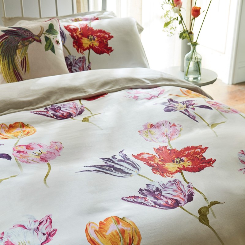 Tulipomania Designer Bedding and Pillowcase By Sanderson in Amethyst ...