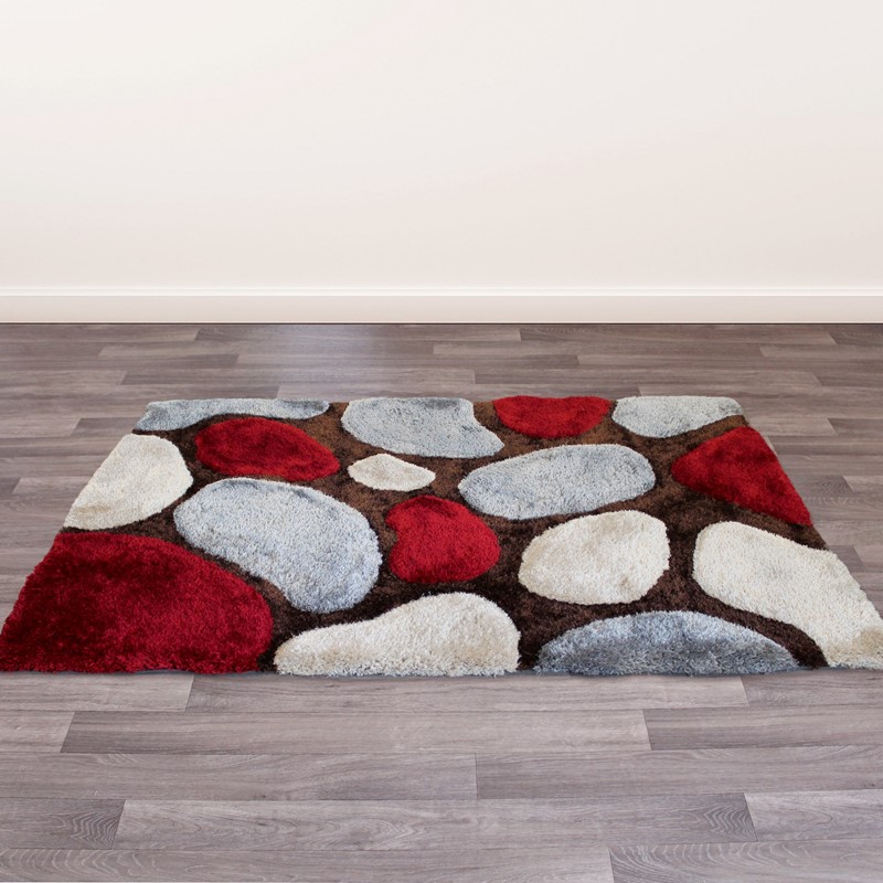 Stepping Stones Rugs In Grey Red Buy Online From The Rug Seller Uk