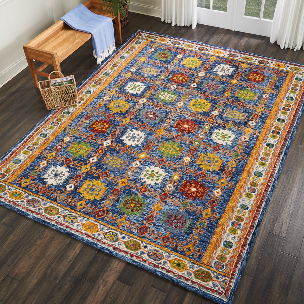 Vibrant Rugs VIB09 in Navy by Nourison