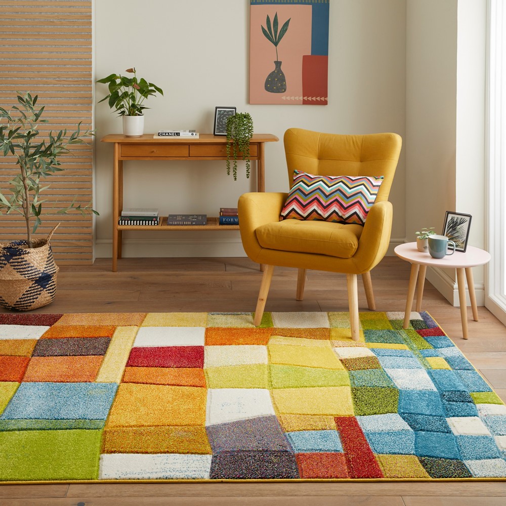 Viva VIV102 Geometric Rug by Concept Looms in Multi