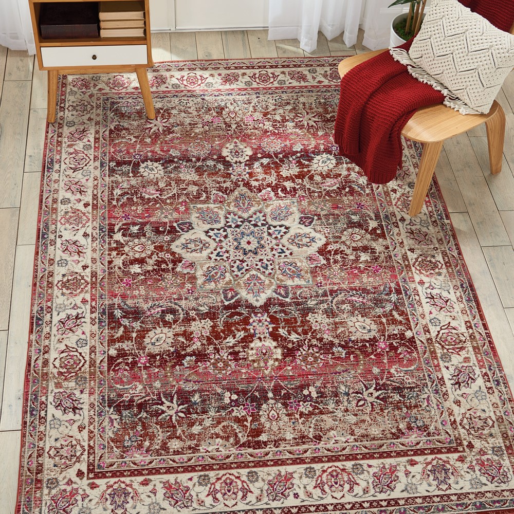 Vintage Kashan Rugs VKA01 by Nourison in Red