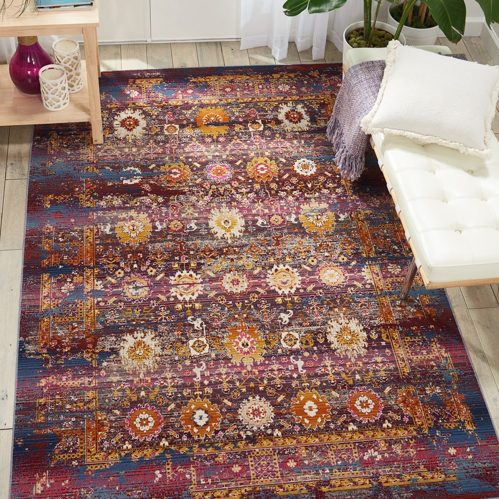 Vintage Kashan Rugs VKA03 by Nourison in Red Multi