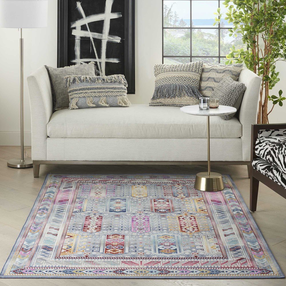 Vintage Kashan Traditional Rugs VKA06 by Nourison in Grey Multi