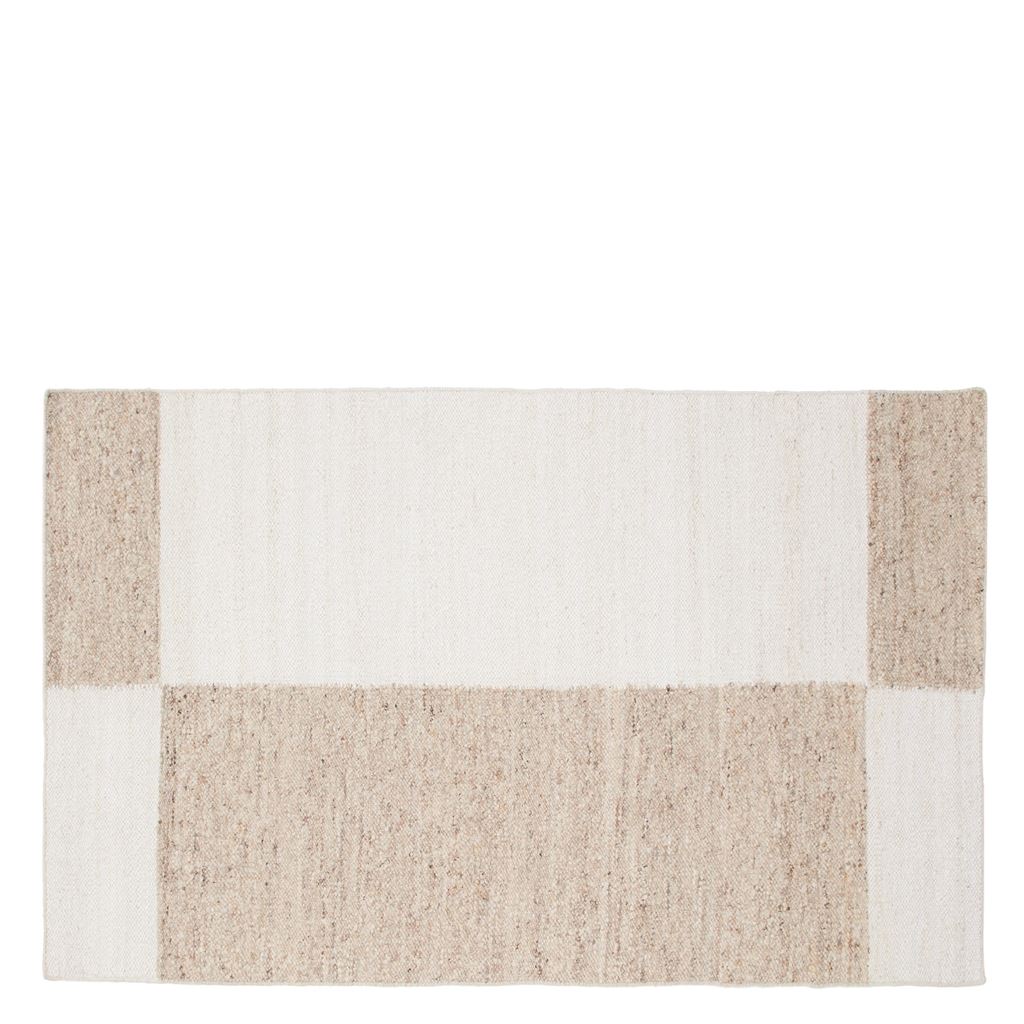 Vilette Wool Geometric Rugs By Designers Guild In Alabaster