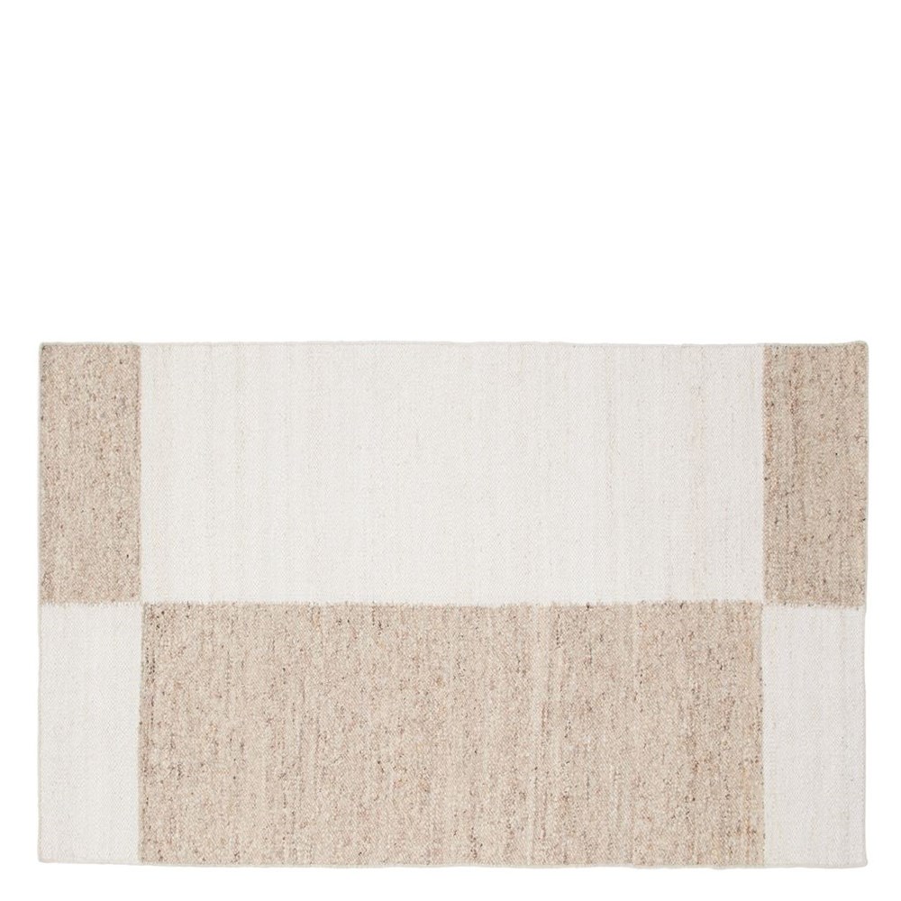 Vilette Wool Geometric Rugs by Designers Guild in Alabaster