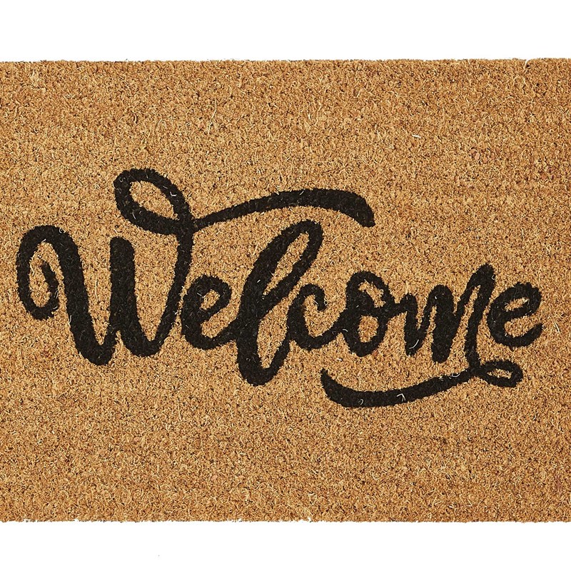 Welcome Coir Doormats in Natural buy online from the rug seller uk