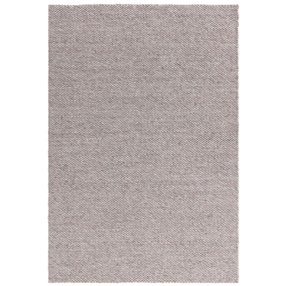 Zander Boho Chunky Wool Plain Rugs in Charcoal Grey