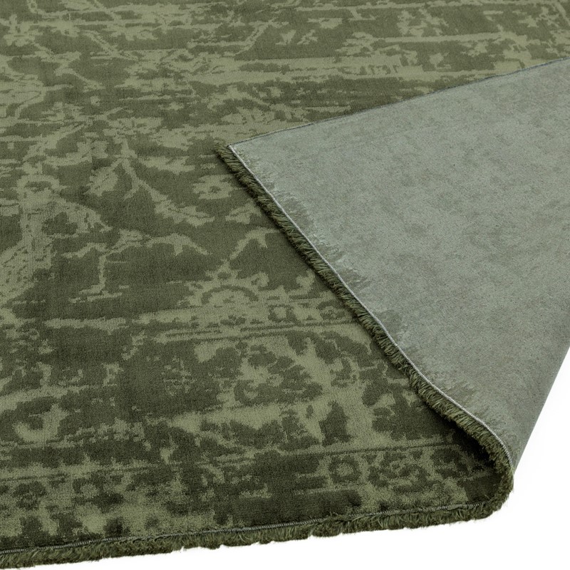 Zehraya Abstract Persian Distressed Rugs in ZE06 Green buy online from ...